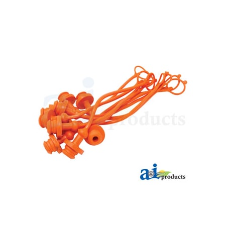 A & I Products Dust Plug, 3/8", Orange (10 pkg) 10" x3" x3" A-P211313